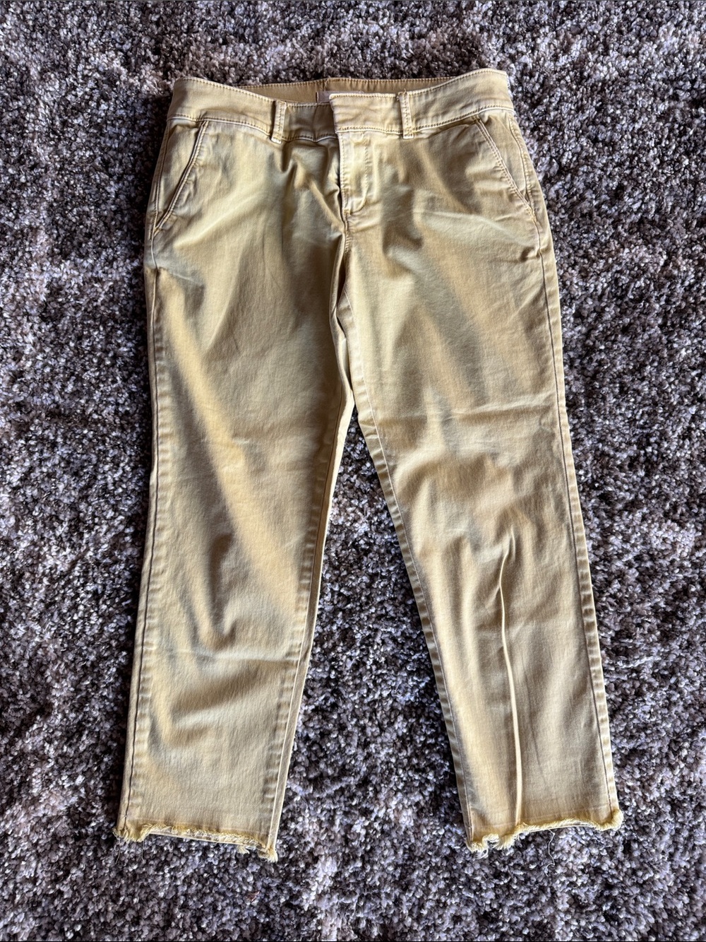 LOFT Cropped Yellow Ankle Pants 8P EXC